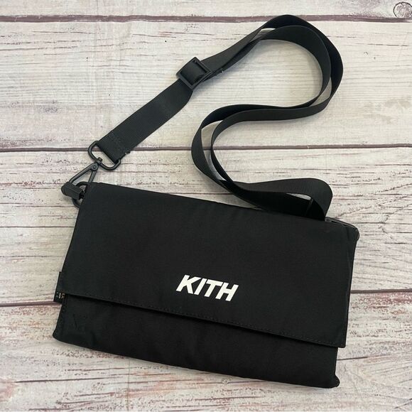 KITH x Makavelic Cordura Nylon Crossbody Bag Black Unisex - Picture 1 of 15